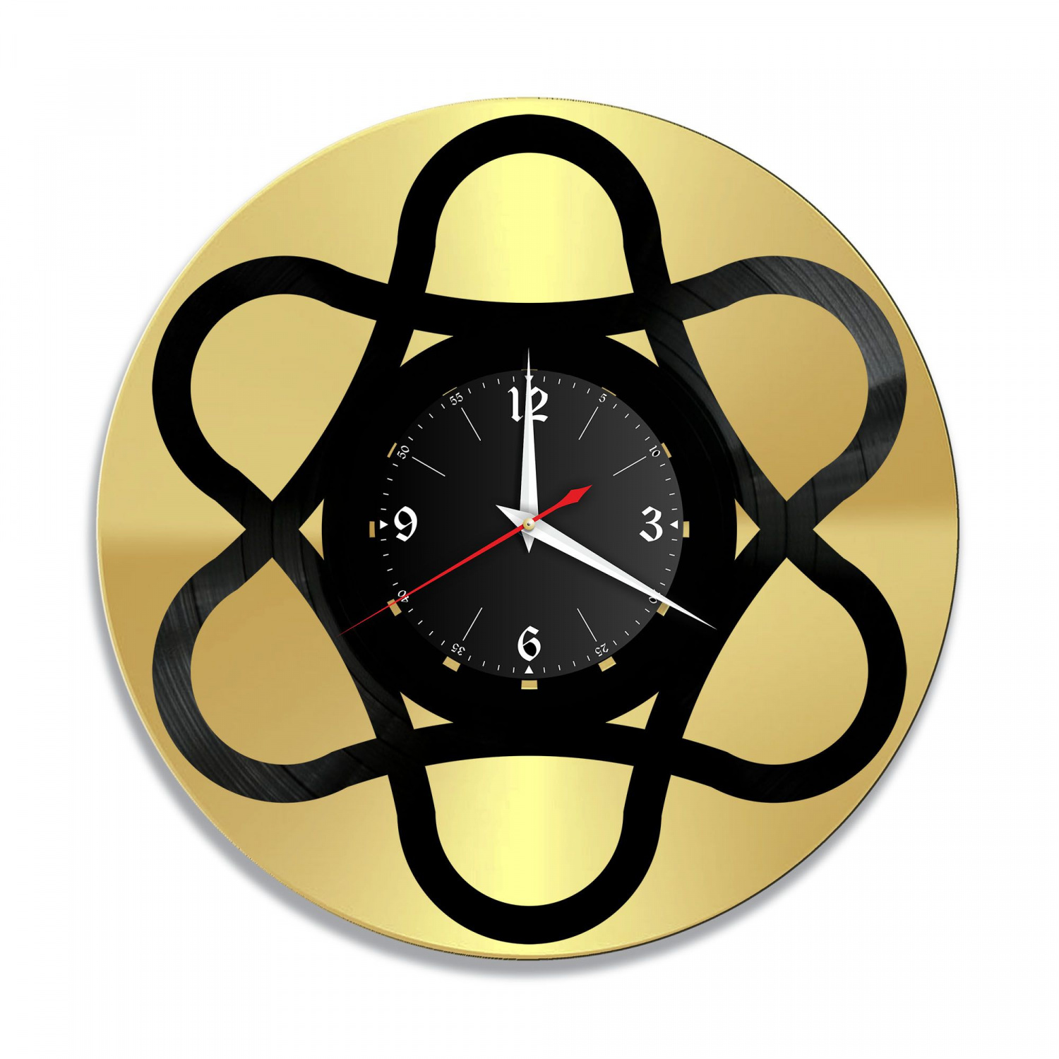 Часы настенные "Декор, золото" из винила, №6 VC-12023-1