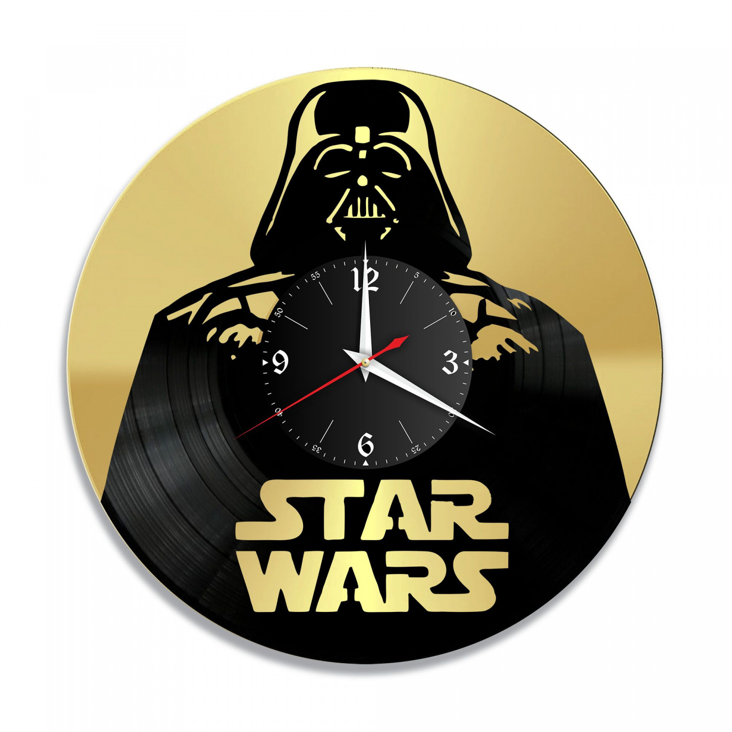 Часы настенные "Звездные Войны (Star Wars), золото" из винила, №5 VC-10328-1