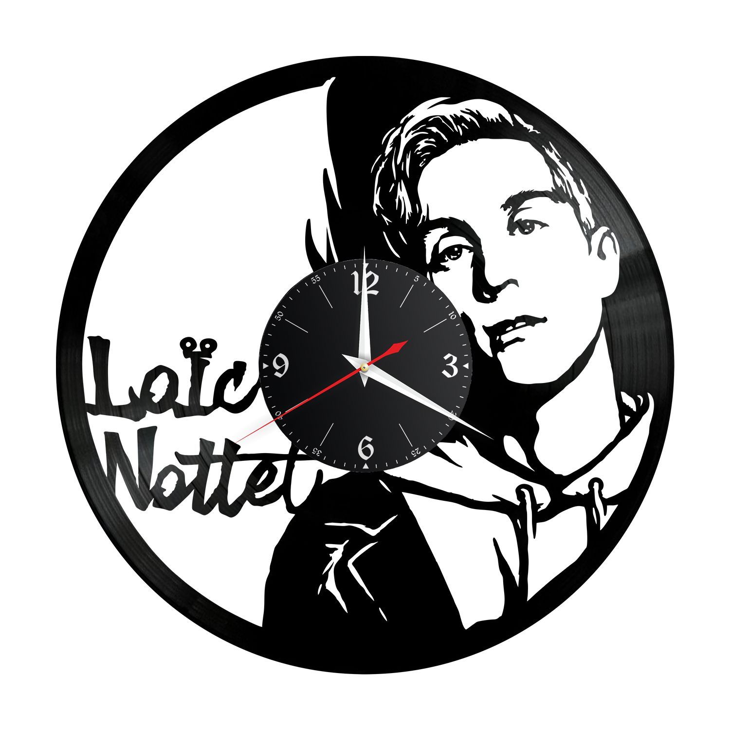 Часы настенные "Лоик Нотте (Loïc Nottet)" из винила, №2 VC-12227