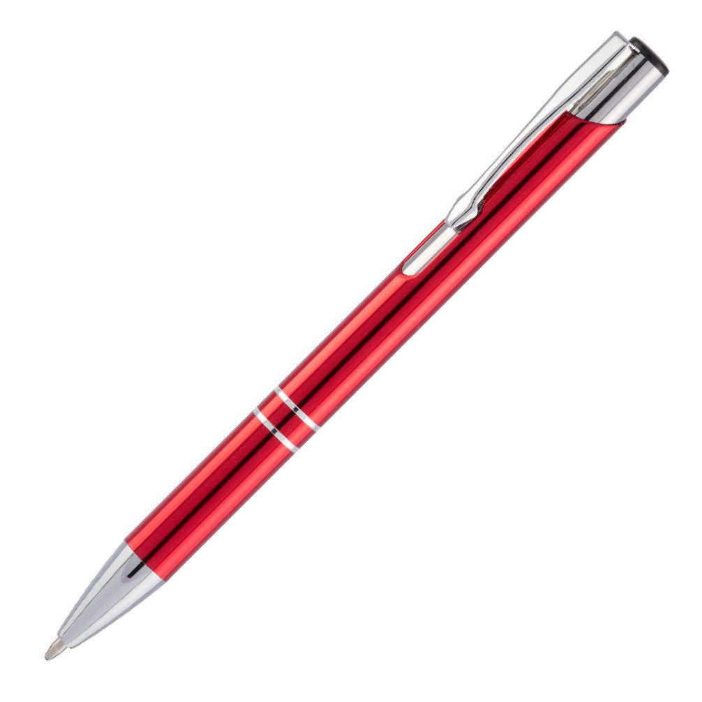 Ручка металлическая с гравировкой, красная RED-889704