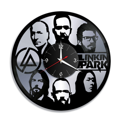 Часы настенные "группа Linkin Park, серебро" из винила, №5