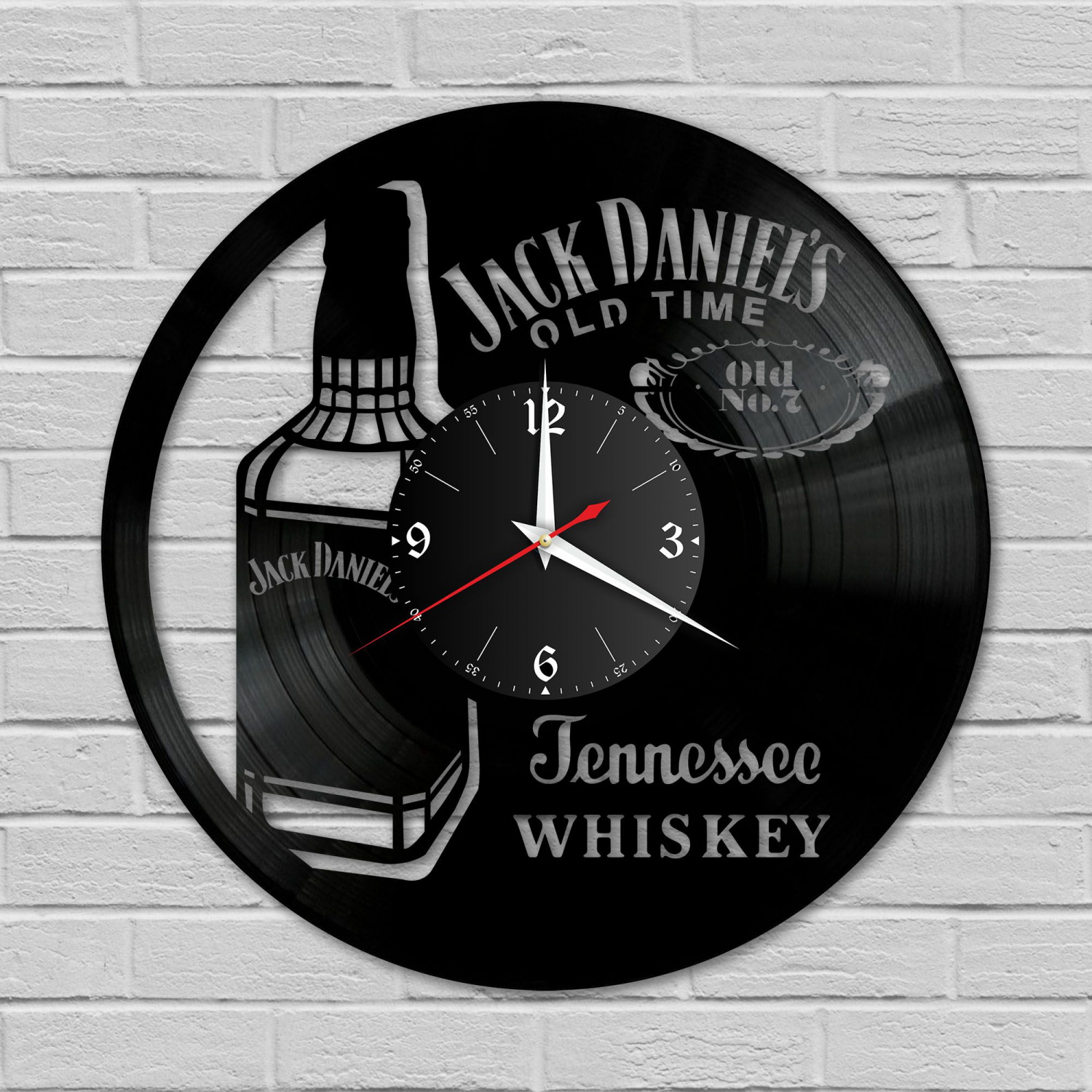 Часы настенные "Jack Daniels" из винила, №1 VC-10602