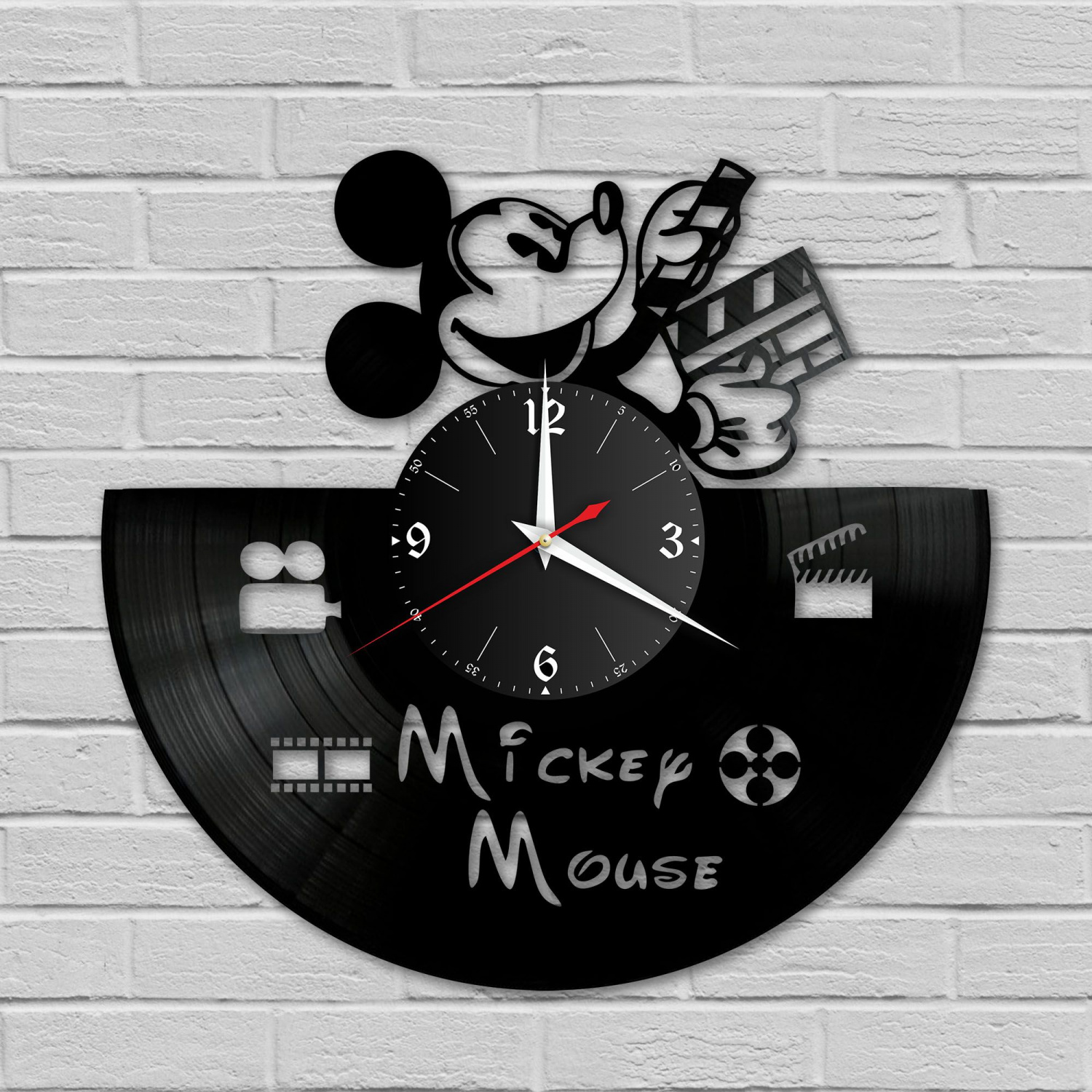 Часы настенные "Микки Маус" из винила, №1 VC-10334