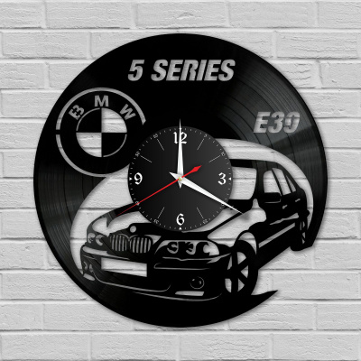 Часы настенные "BMW X5 E39" из винила, №5