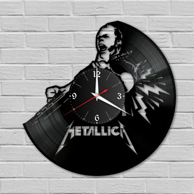 Часы настенные "группа Metallica" из винила, №5