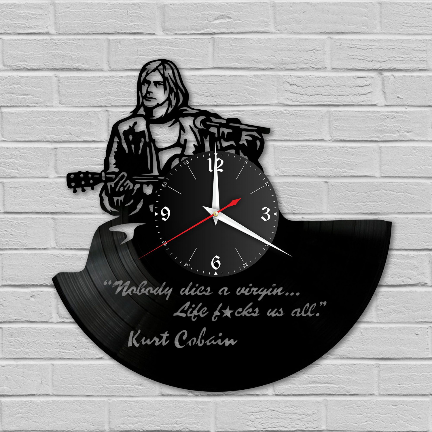Часы настенные "группа Nirvana" из винила, №5 VC-10131