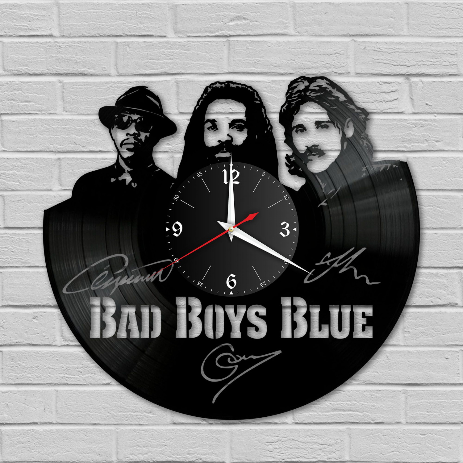 Часы настенные "группа Bad Boys Blue" из винила, №1 VC-10916
