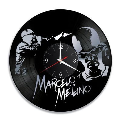 Часы настенные "Marcelo Mellino, серебро" из винила, №1