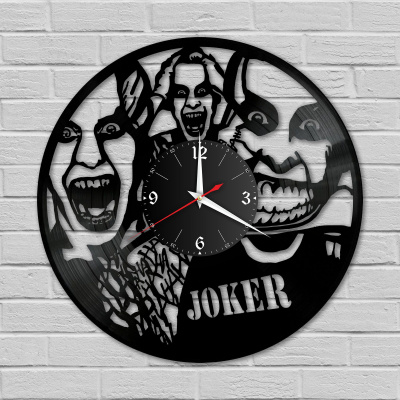 Часы настенные "Джокер (Joker)" из винила, №5