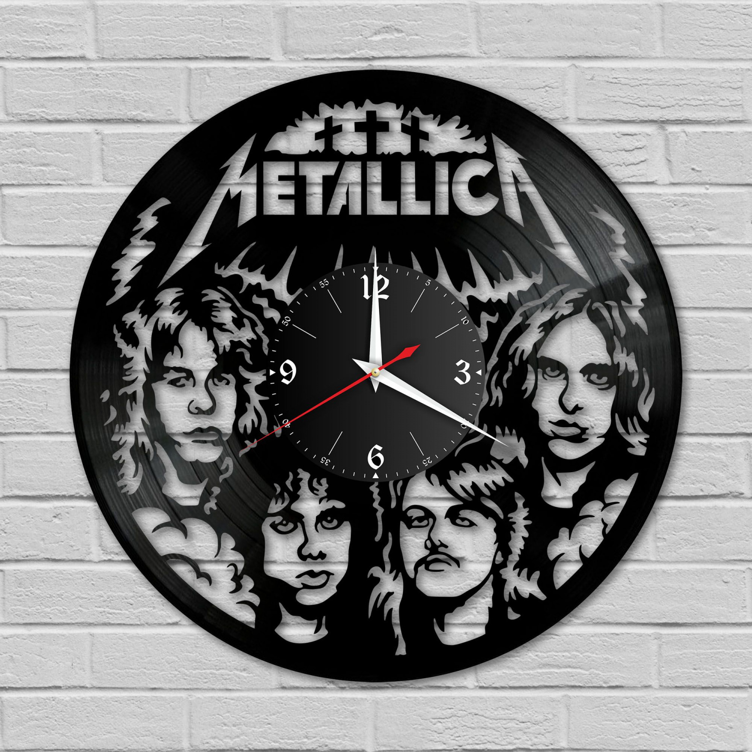 Часы настенные "группа Metallica" из винила, №4 VC-10120