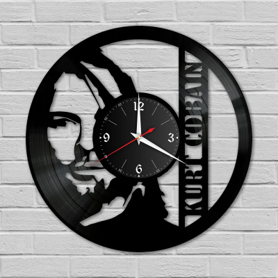 Часы настенные "группа Nirvana" из винила, №3