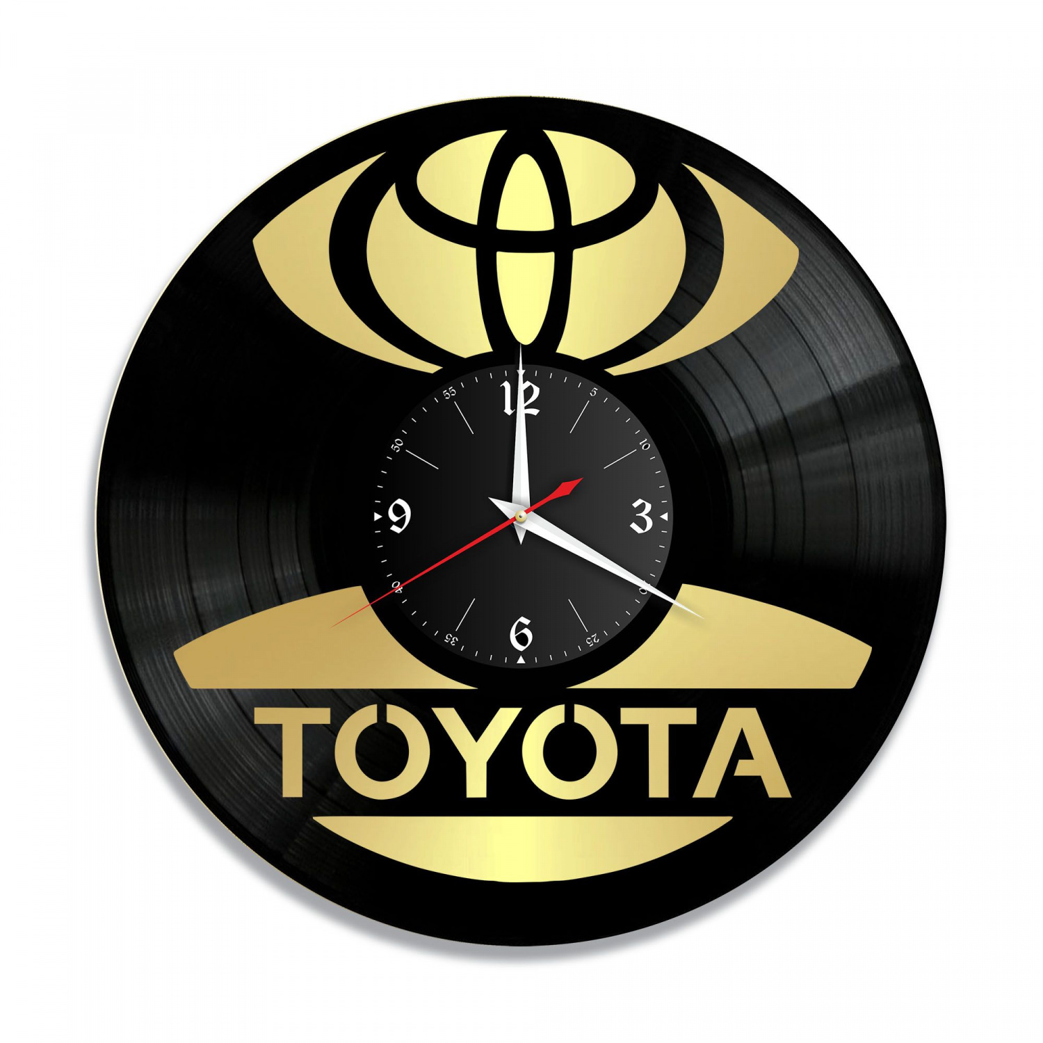Часы настенные "Toyota, золото" из винила, №1 VC-10428-1