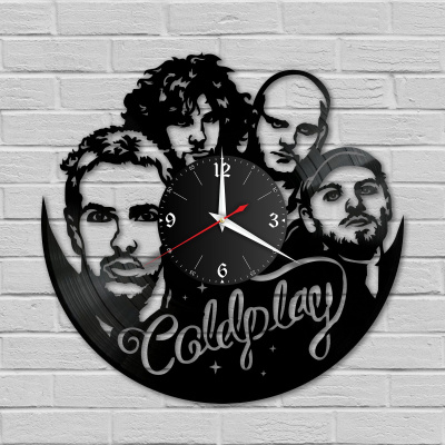 Часы настенные "группа Coldplay" из винила, №1