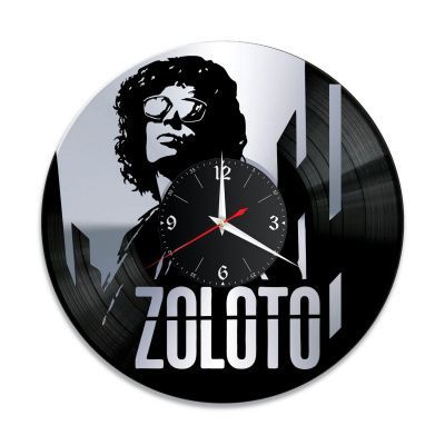 Часы настенные "Группа ZOLOTO, серебро" из винила, №1