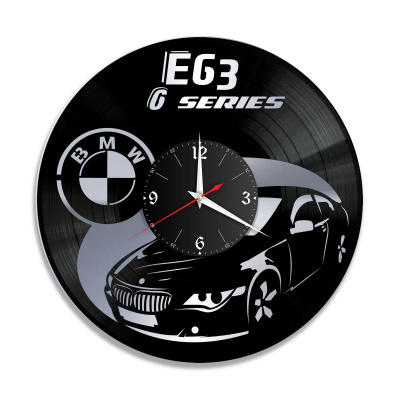 Часы настенные "BMW X6 E63, серебро" из винила, №6