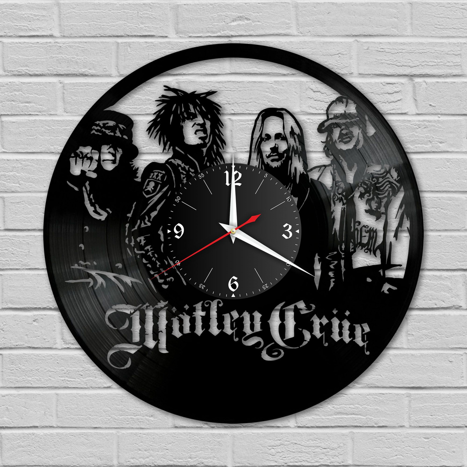 Часы настенные "группа Motley Crue" из винила, №1 VC-10823