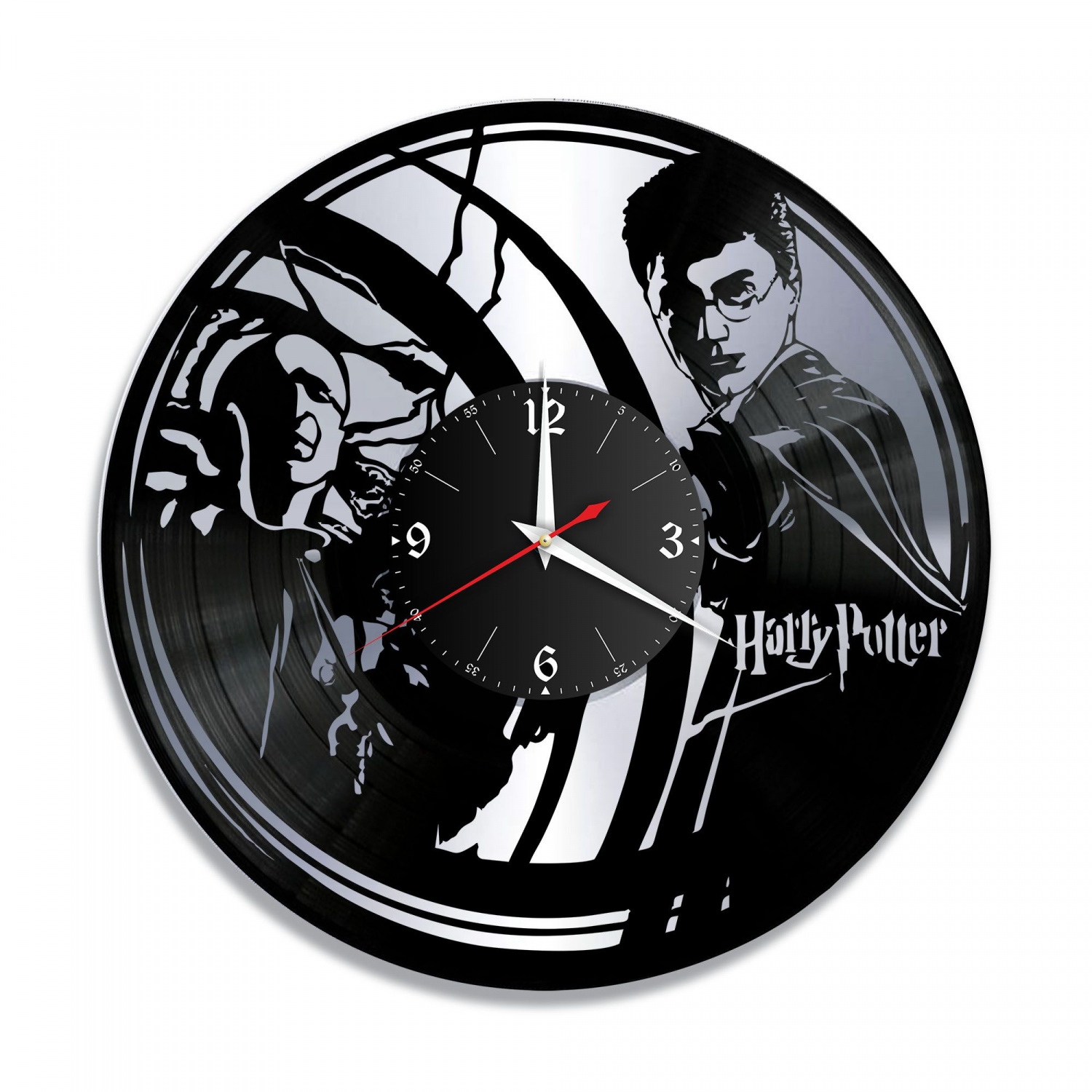 Часы настенные "Гарри Поттер, серебро" из винила, №7 VC-10925-2