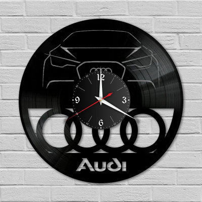 Часы настенные "Audi" из винила, №1