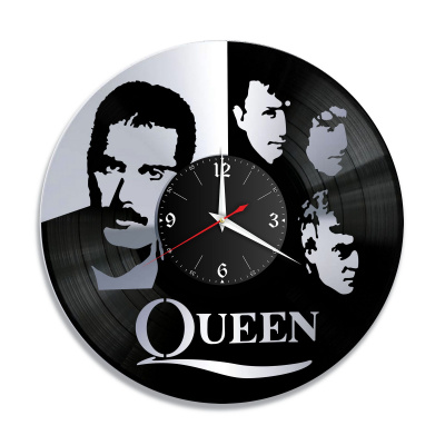 Часы настенные "группа Queen, серебро" из винила, №9