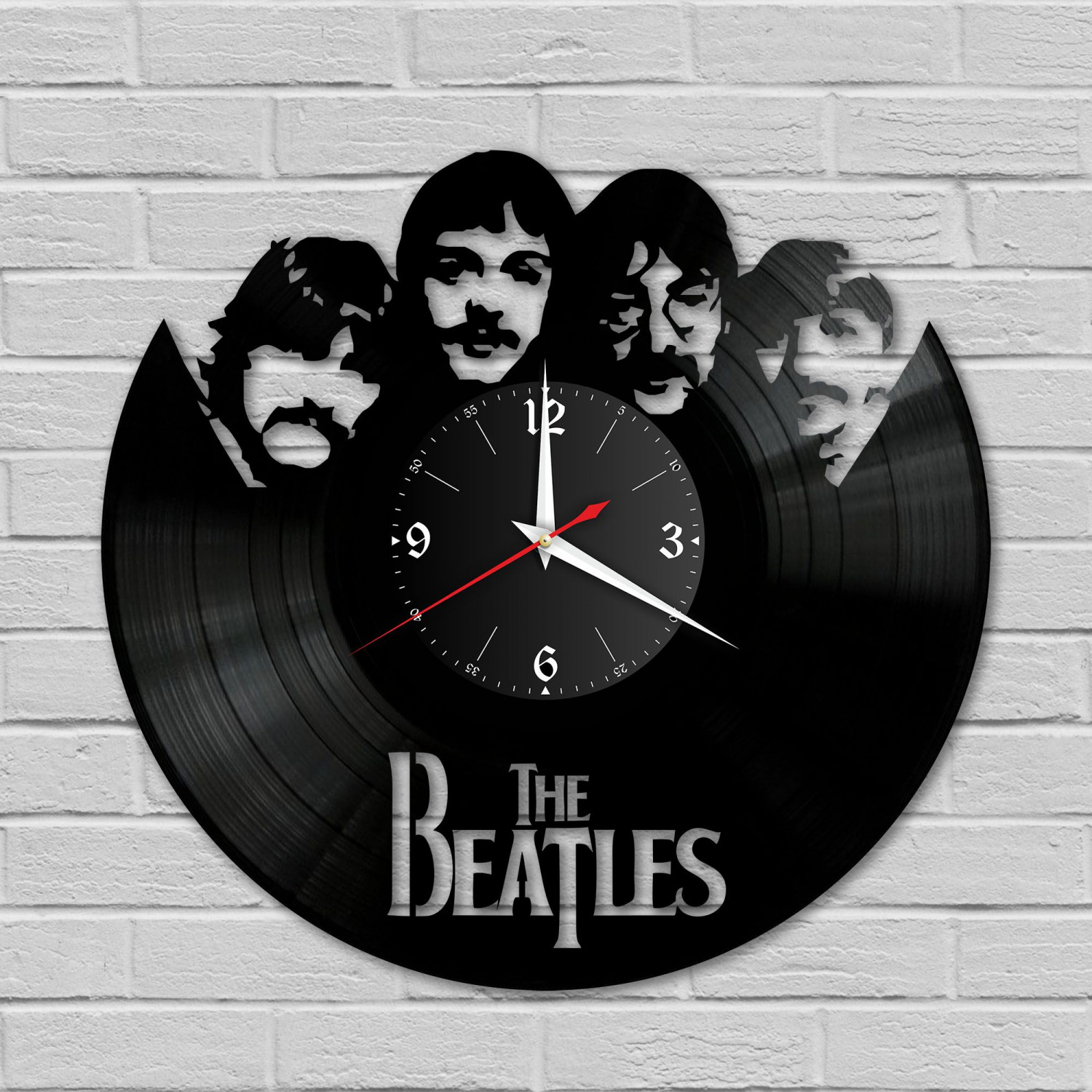 Часы настенные "группа Битлз (The Beatles)" из винила, №4 VC-10182