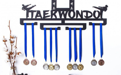 Медальница "Taekwando, с рамкой"