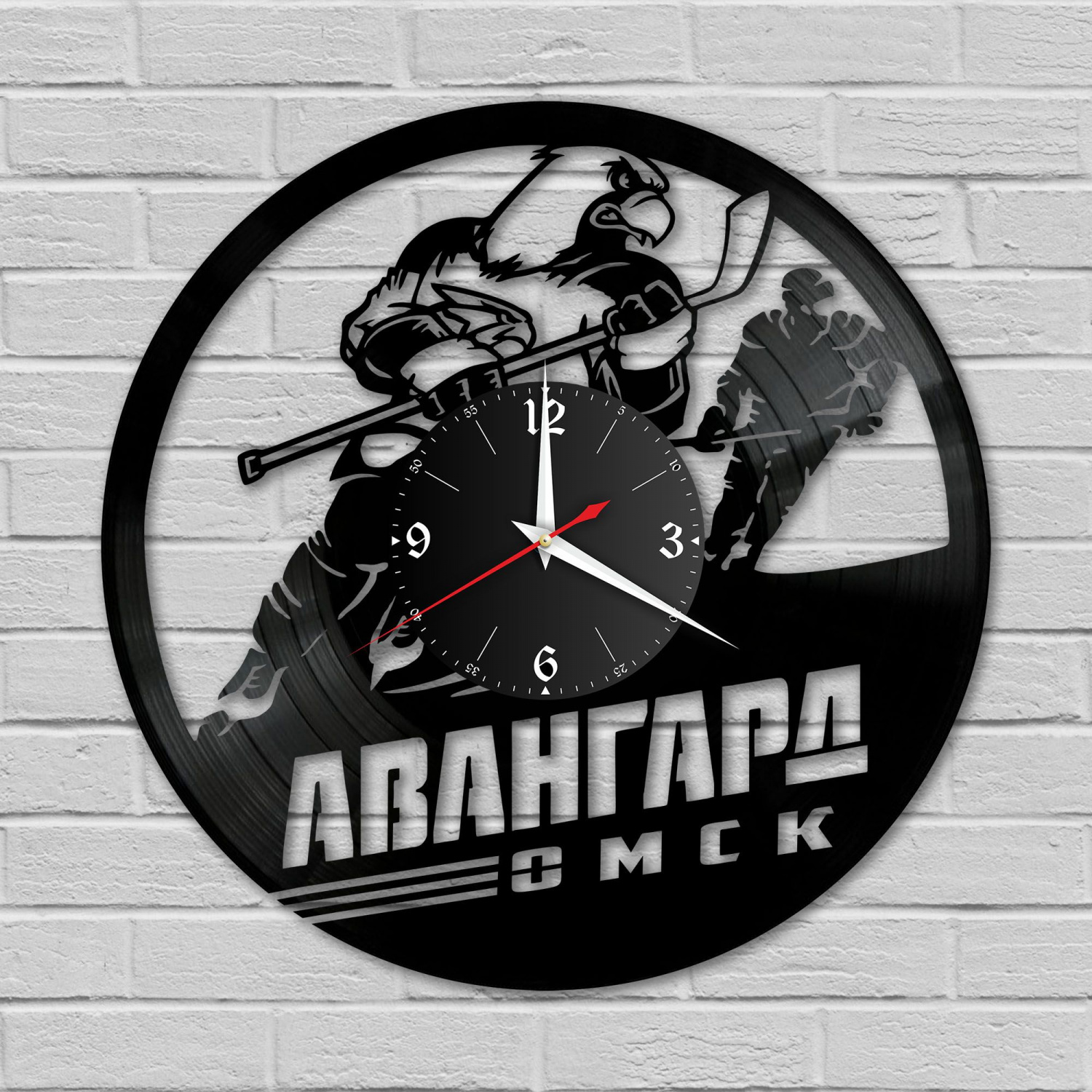 Часы настенные "Авангард Омск" из винила, №1 VC-10838