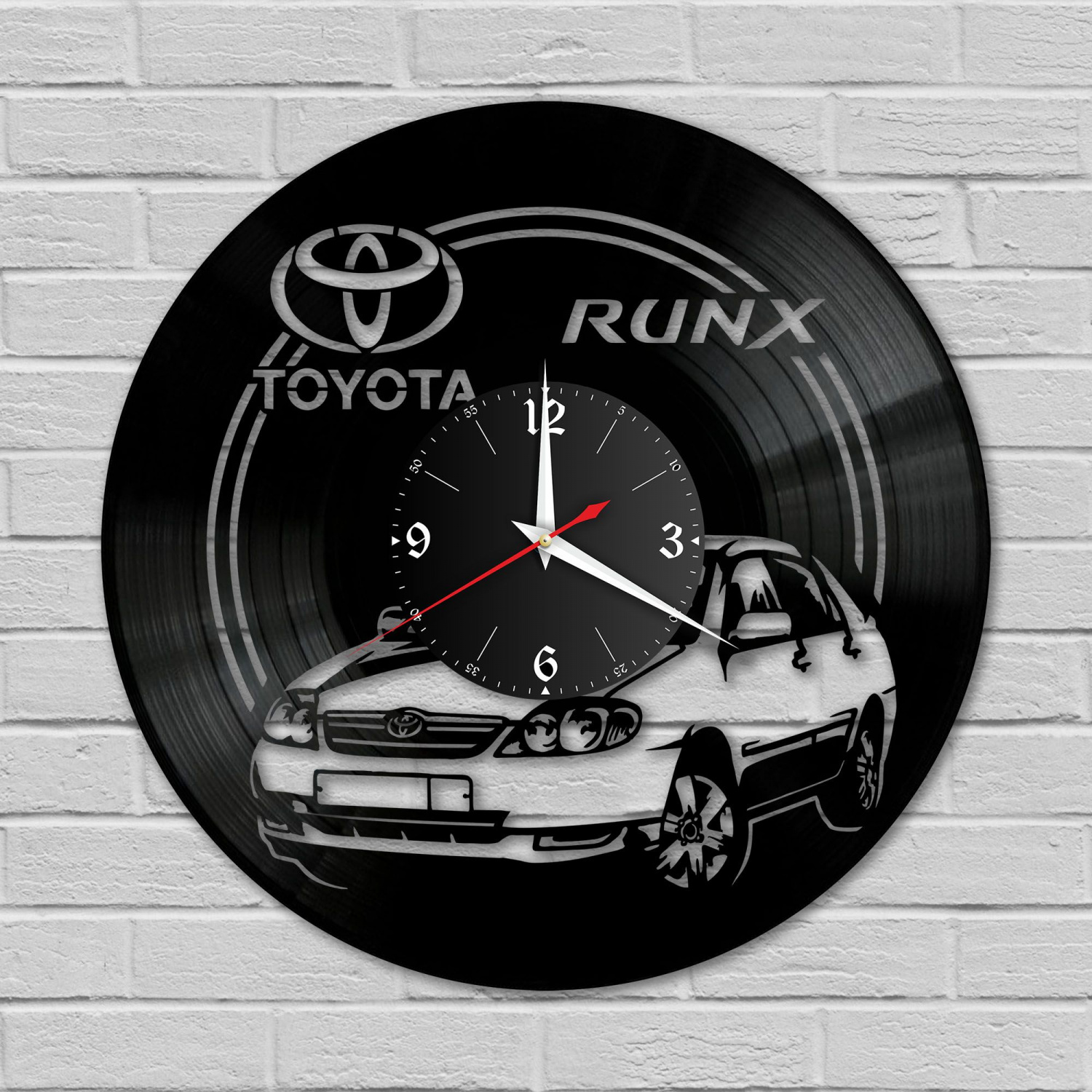Часы настенные "Toyota RUNX" из винила, №4 VC-10836