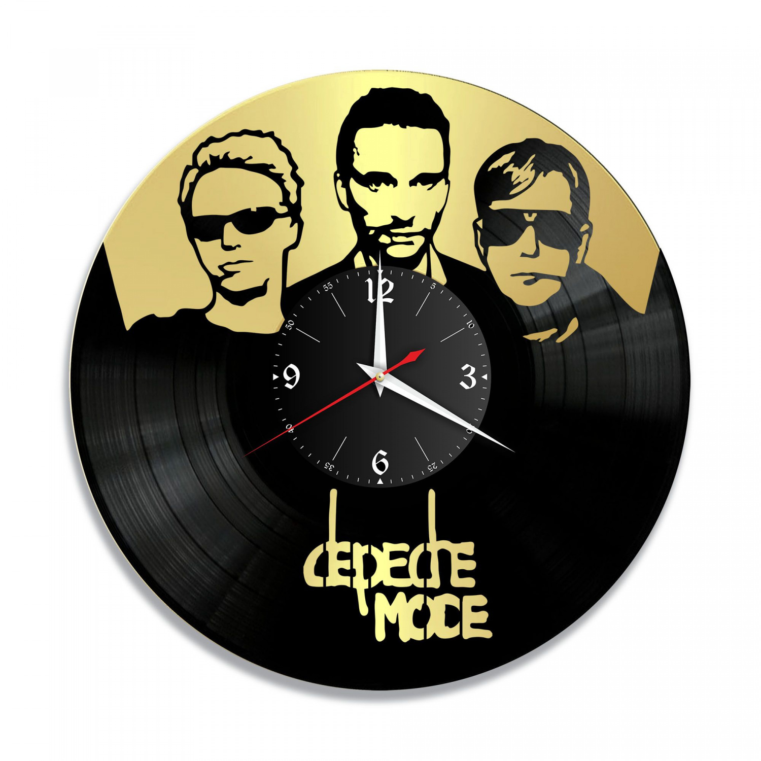 Часы настенные "группа Depeche Mode, золото" из винила, №2 VC-10092-1