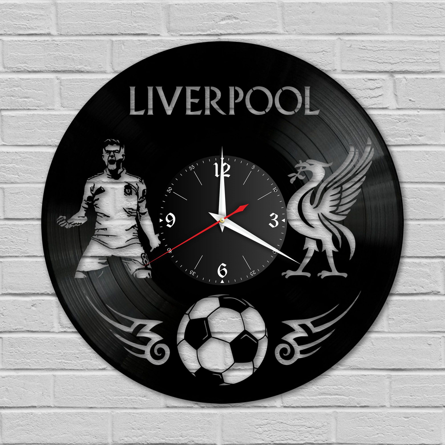 Часы настенные "Ливерпуль (Liverpool)" из винила, №1 VC-10541