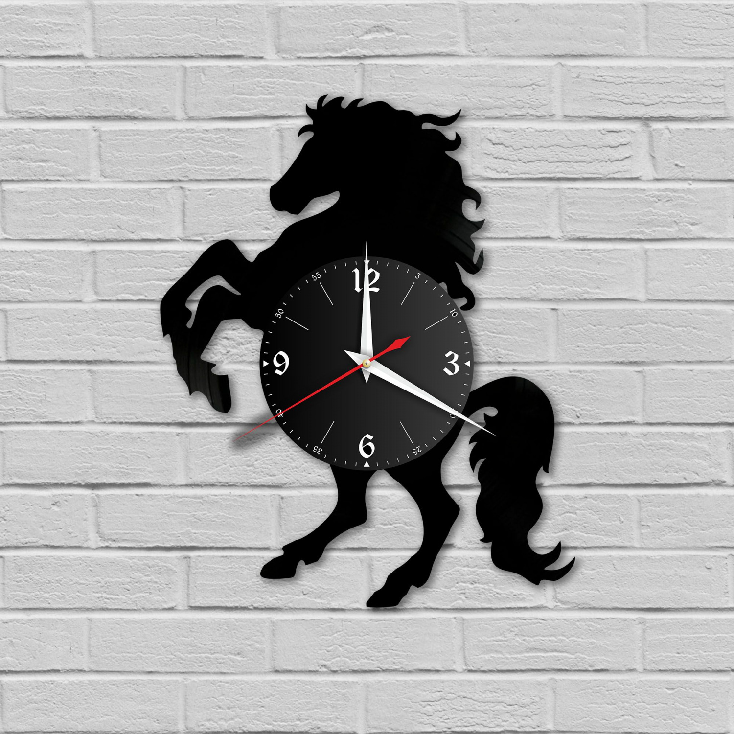 Часы настенные "Лошади" из винила, №2 VC-10719