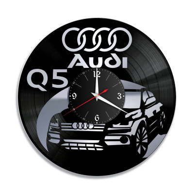 Часы настенные "Audi Q5, серебро" из винила, №5
