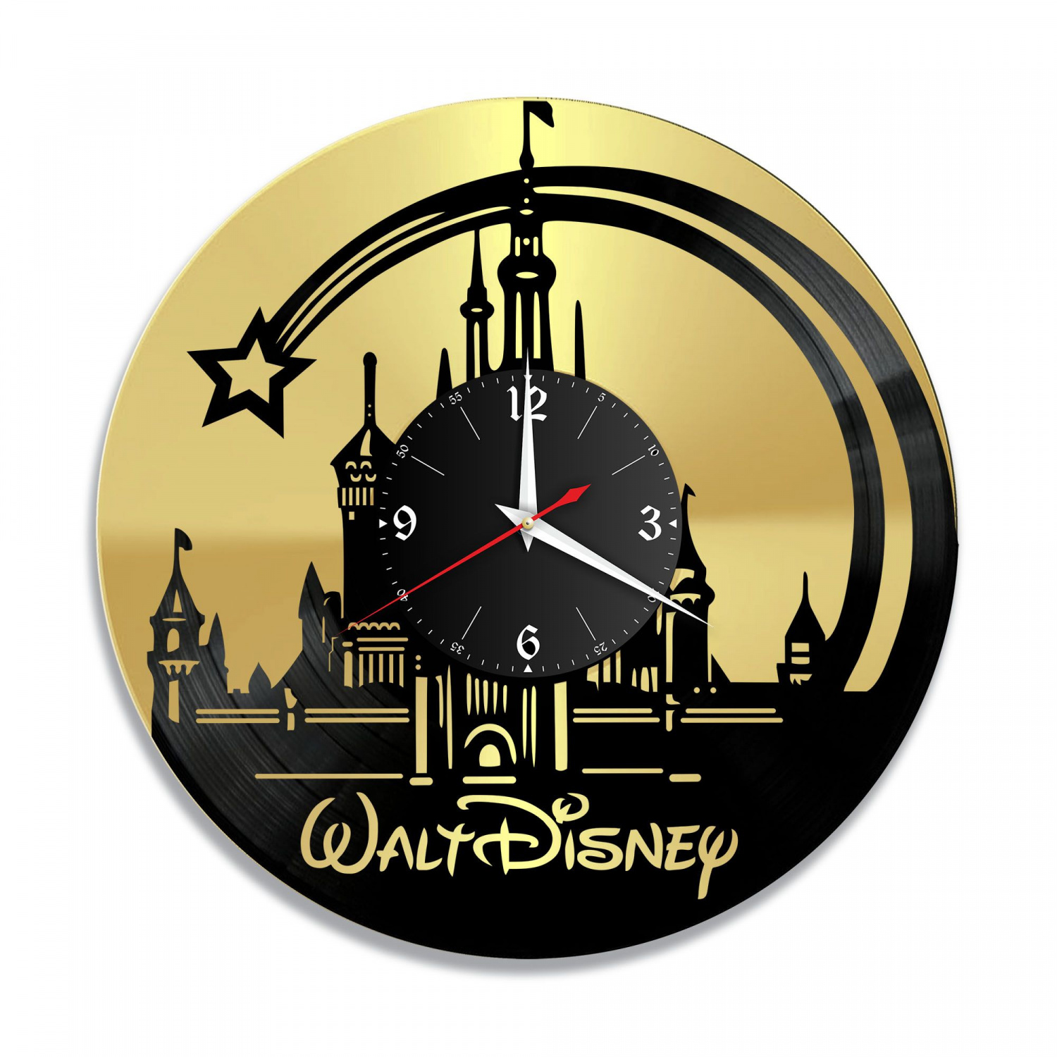 Часы настенные "Дисней (Disney), золото" из винила, №1 VC-10331-1