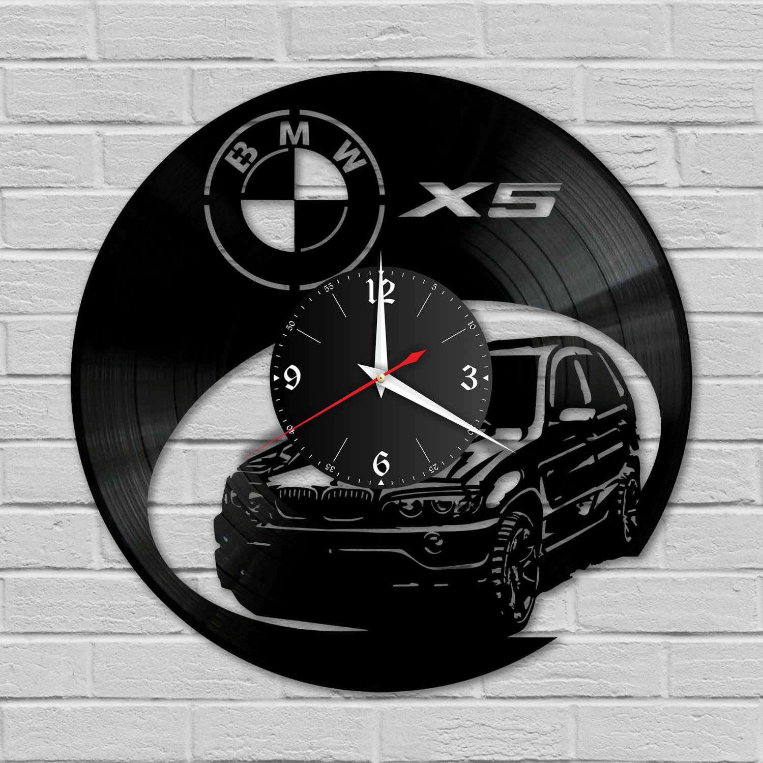 Часы настенные "BMW X5" из винила, №2 VC-10404