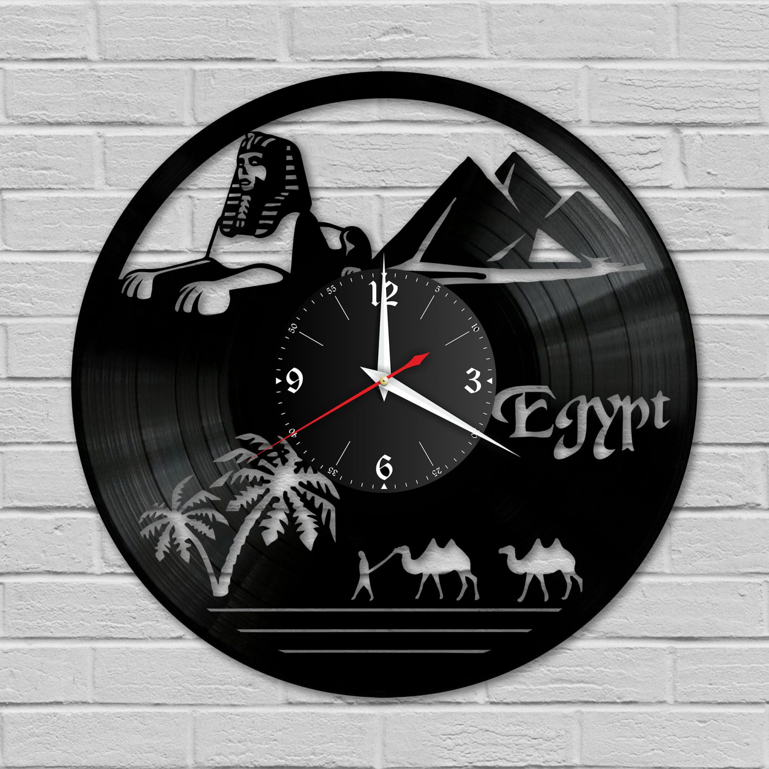 Часы настенные "Египет" из винила, №2 VC-10474