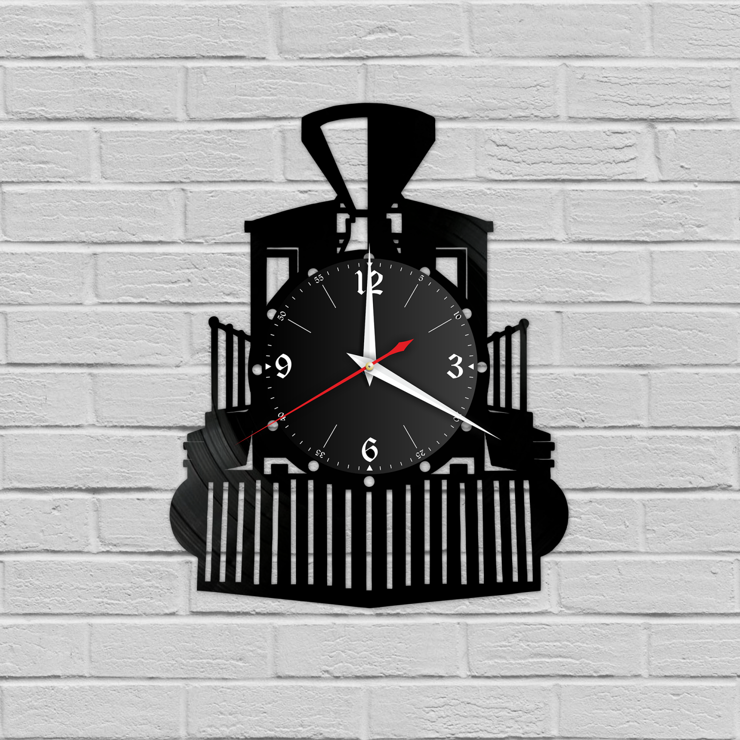 Часы настенные "Поезд" из винила, №2 VC-12144
