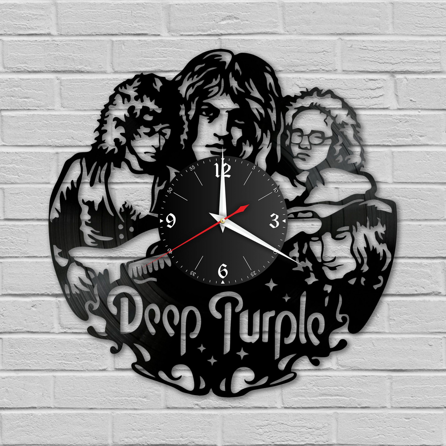 Часы настенные "группа Deep Purple" из винила, №1 VC-10089