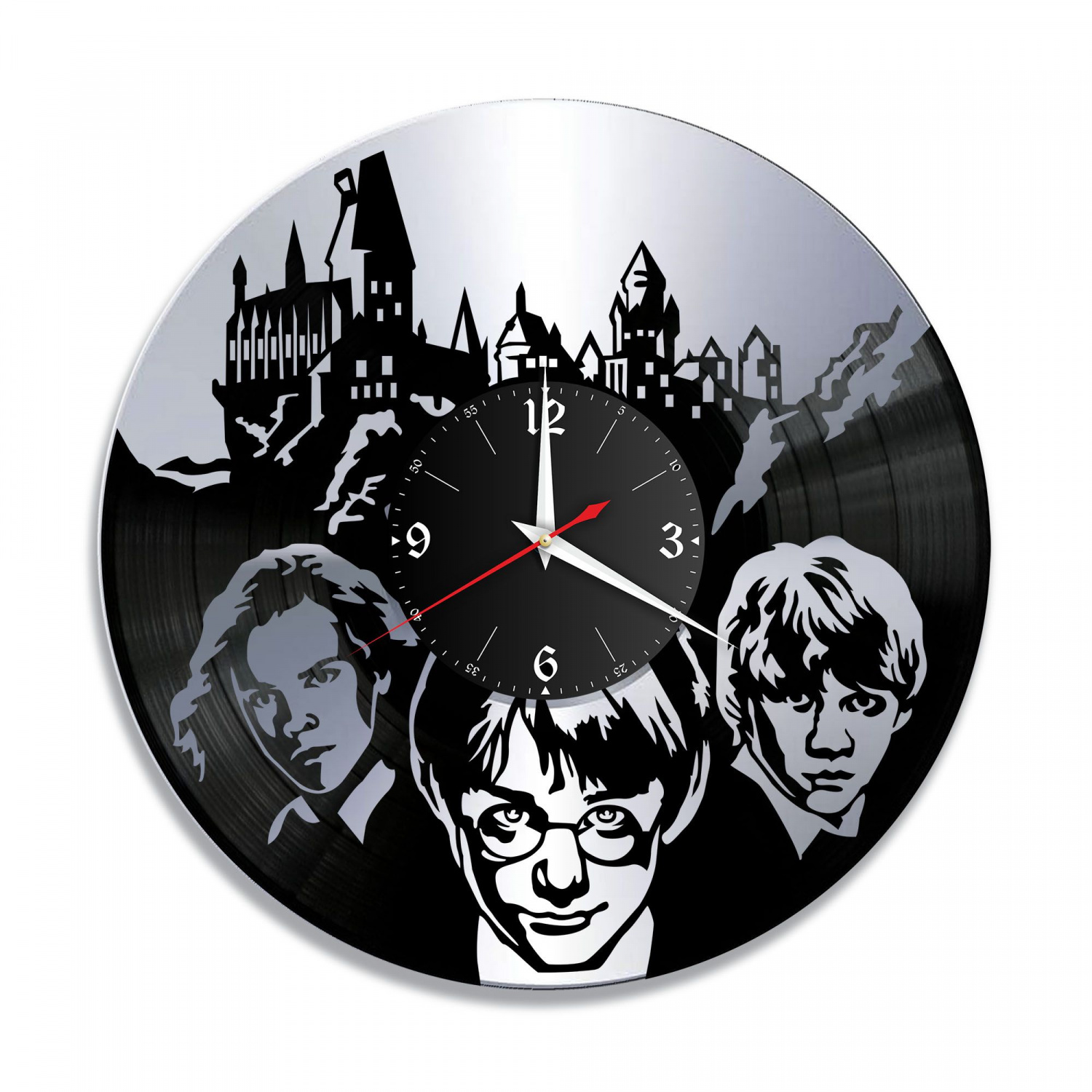 Часы настенные "Гарри Поттер, серебро" из винила, №4 VC-10359-2