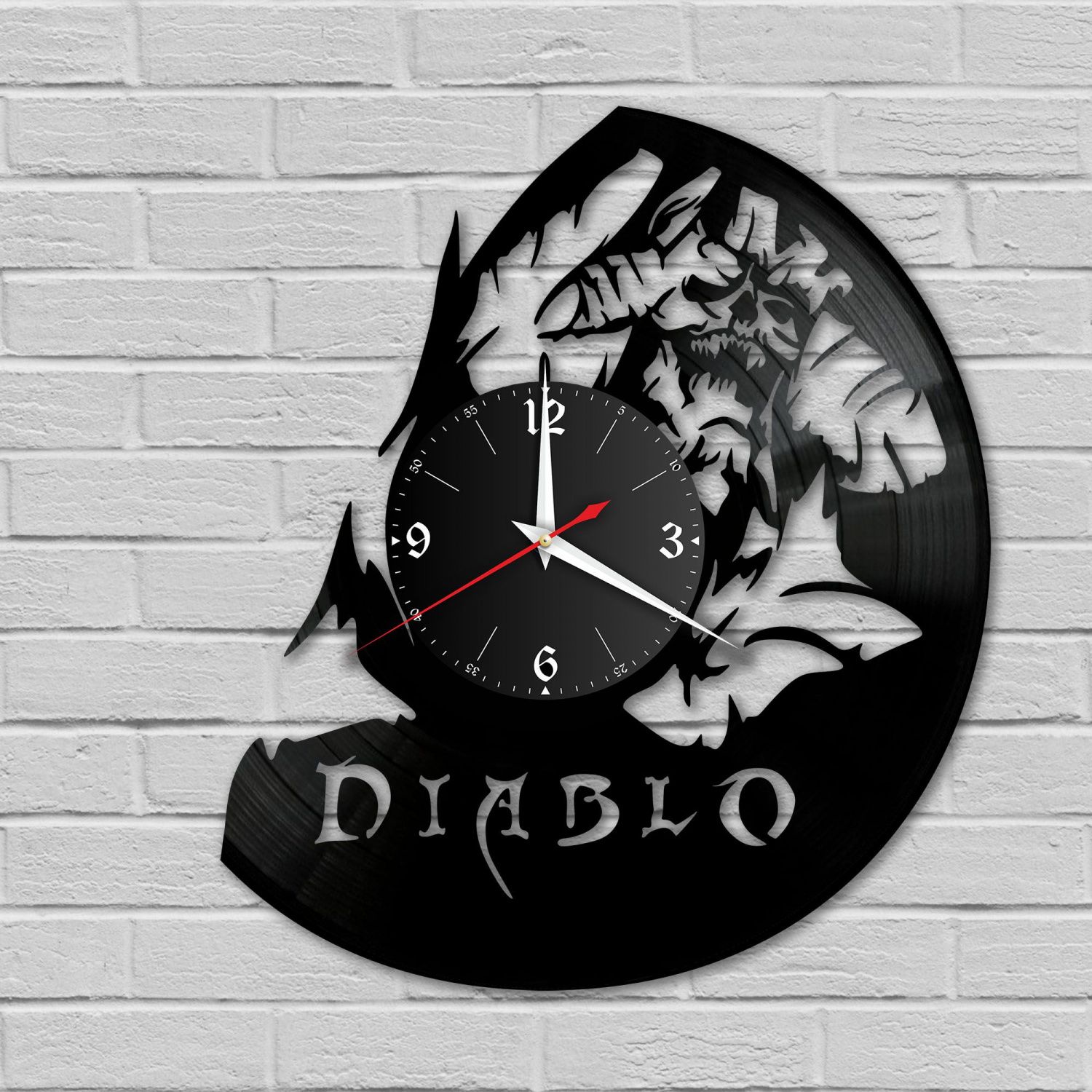 Часы настенные "Игра Diablo" из винила, №1 VC-10556