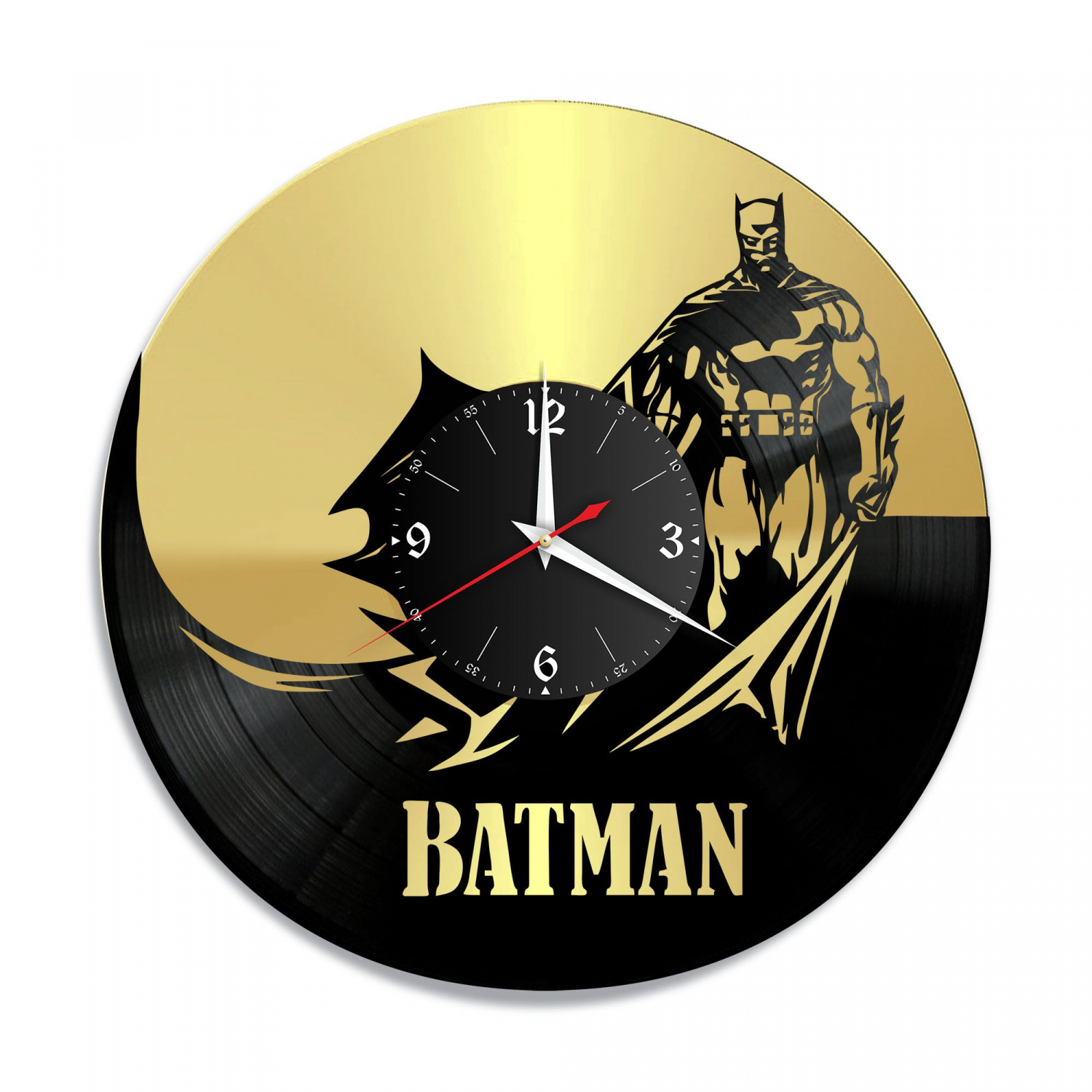Часы настенные "Бэтмен (Batman), золото" из винила, №5 VC-10318-1