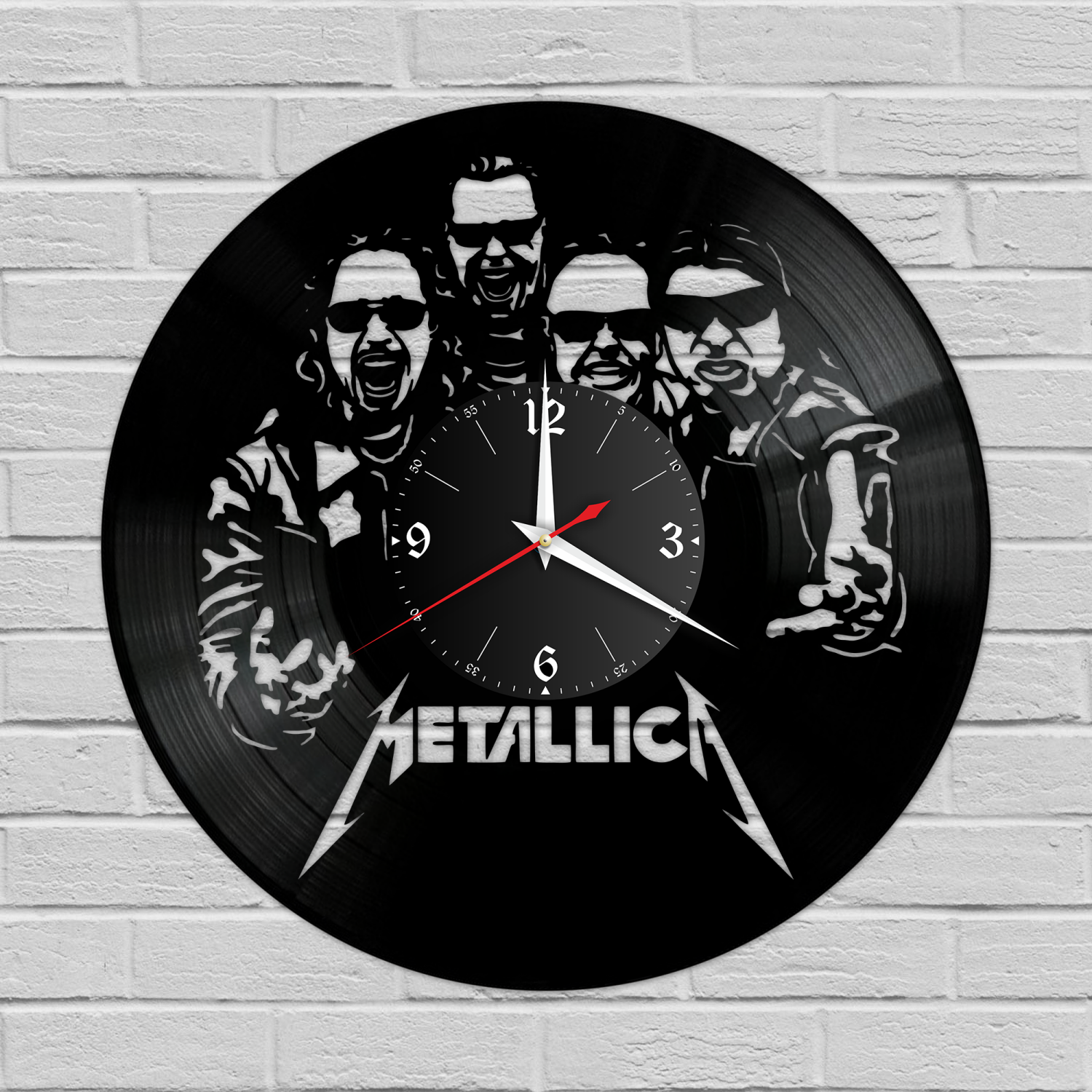 Часы настенные "Metallica" из винила, №6 VC-12098