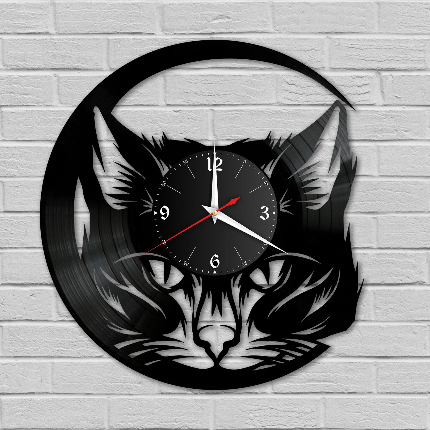 Часы настенные "Коты" из винила, №3 VC-10714