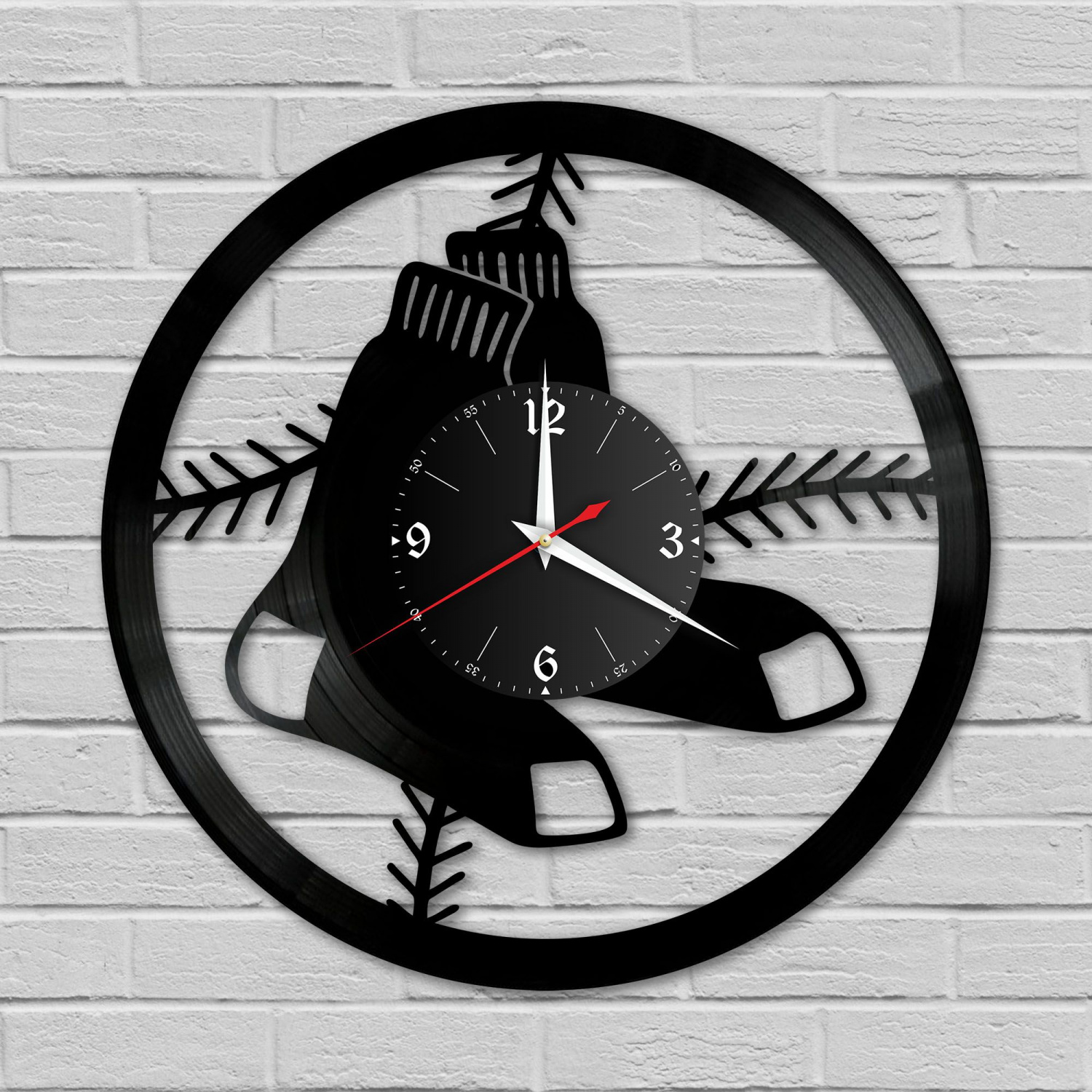Часы настенные "Рождество" из винила, №1 VC-10675