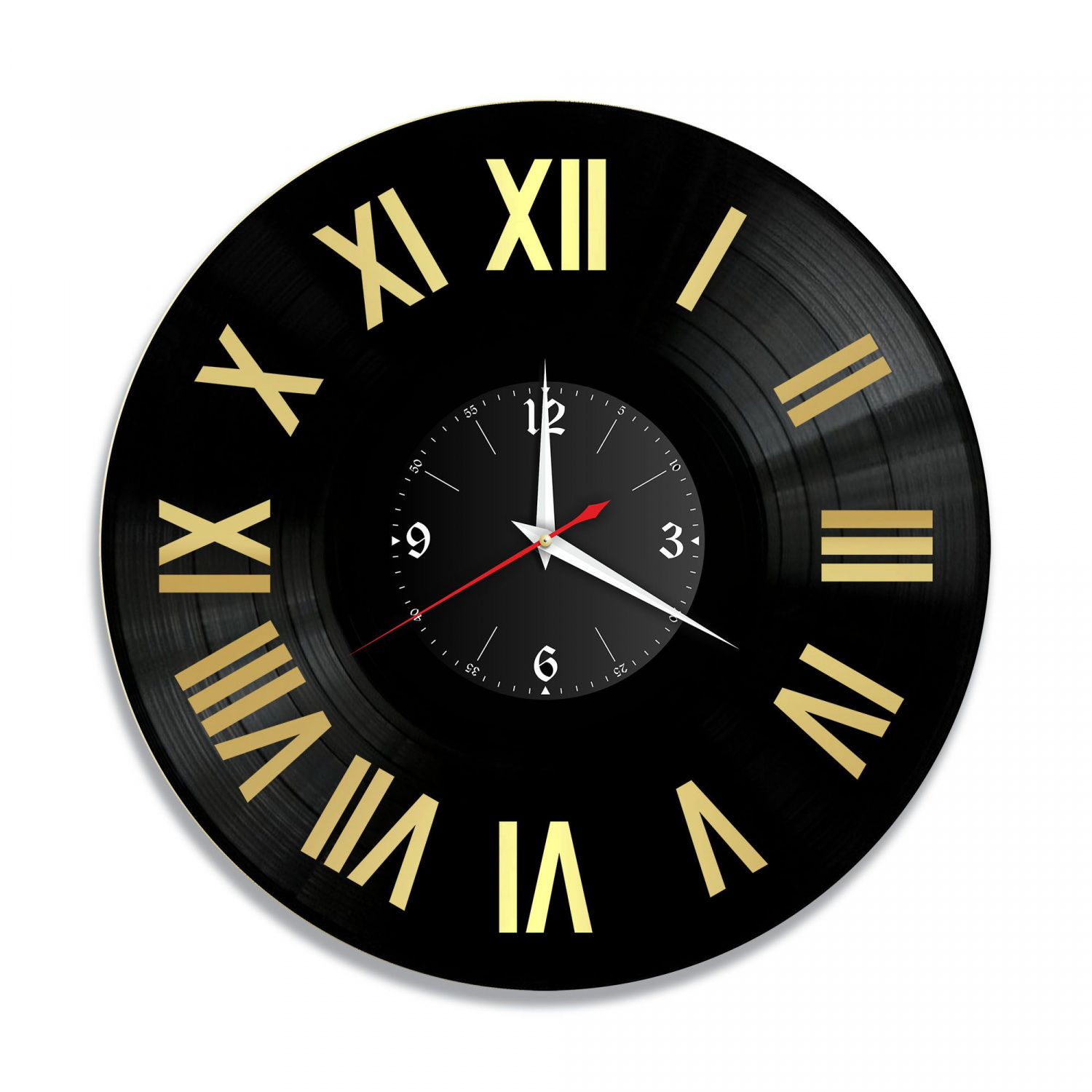 Часы настенные "Цифры, золото" из винила, №16 VC-10957-1
