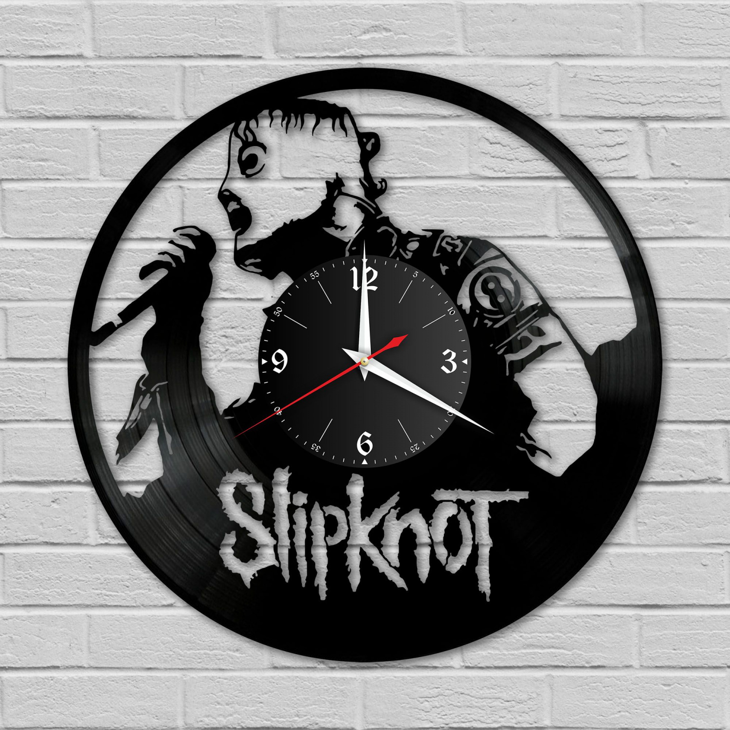 Часы настенные "группа Slipknot" из винила, №3 VC-10164