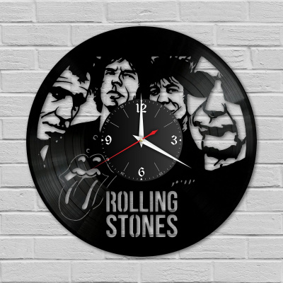 Часы настенные "группа Rolling Stones" из винила, №4