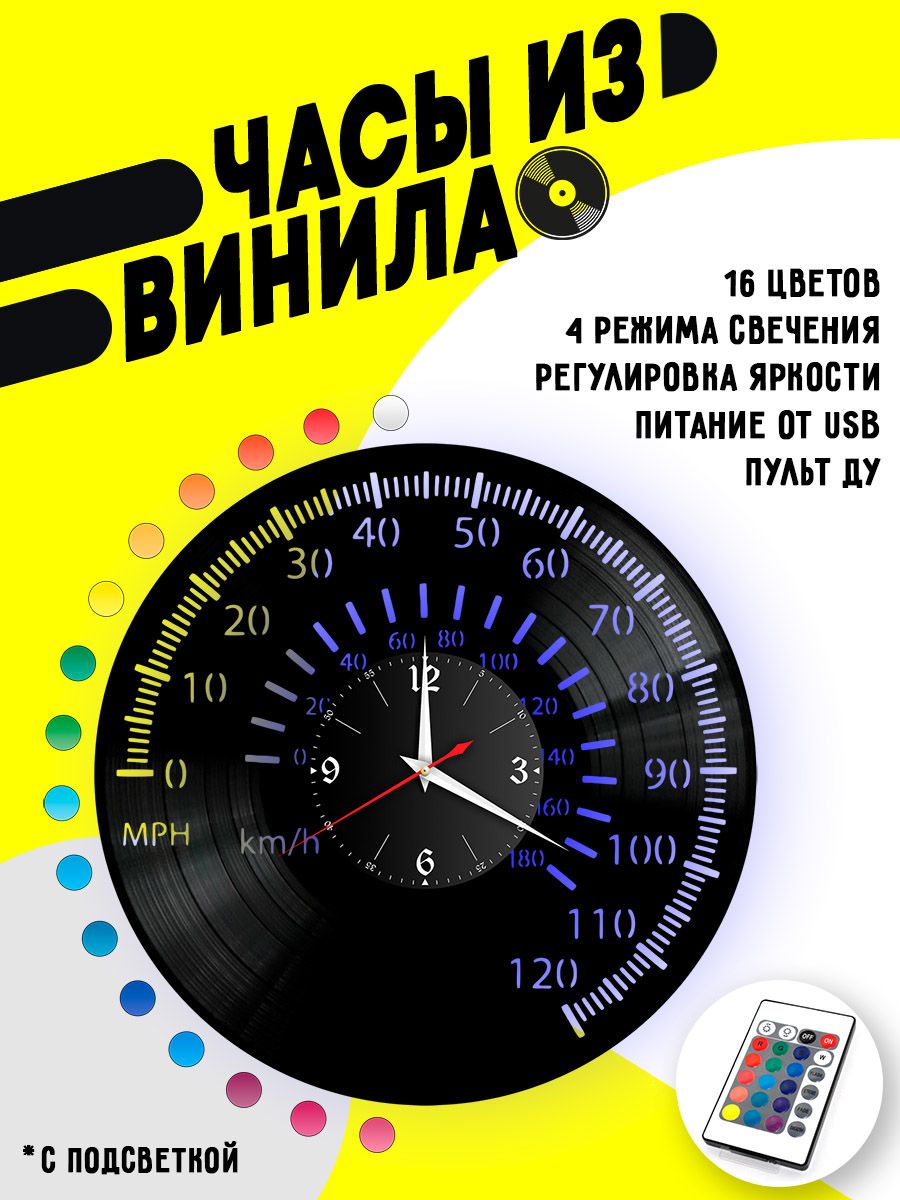 Часы с подсветкой Спидометр / скорость VC-10839-PREM