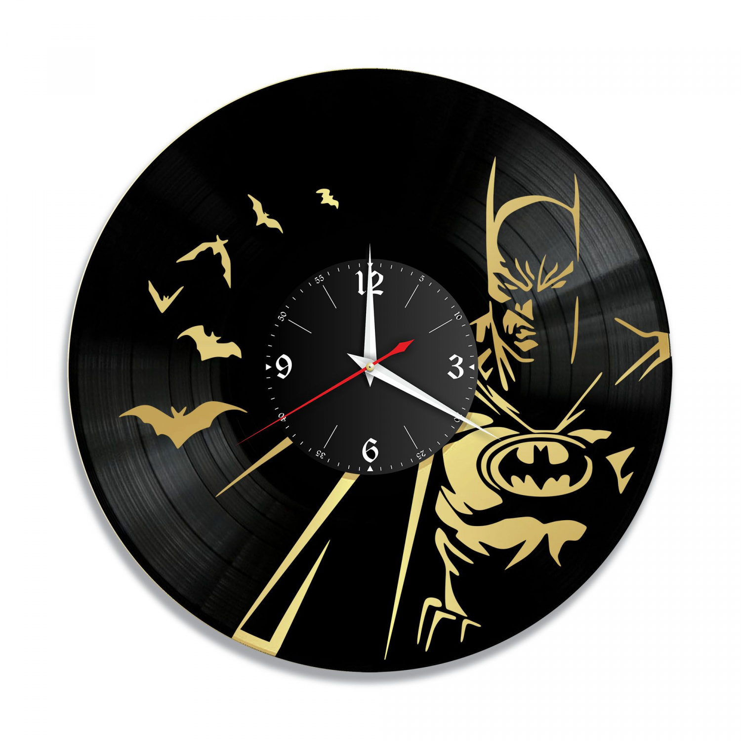 Часы настенные "Бэтмен (Batman), золото" из винила, №2 VC-10315-1