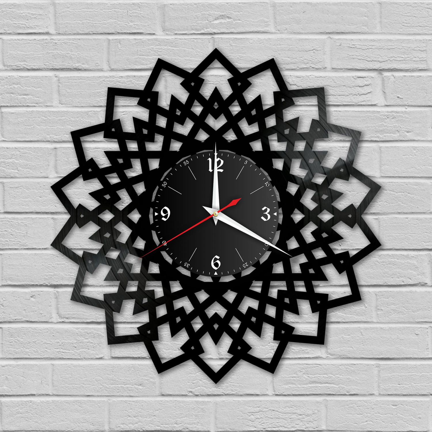 Часы настенные "Геометрия" из винила, №1 VC-12020