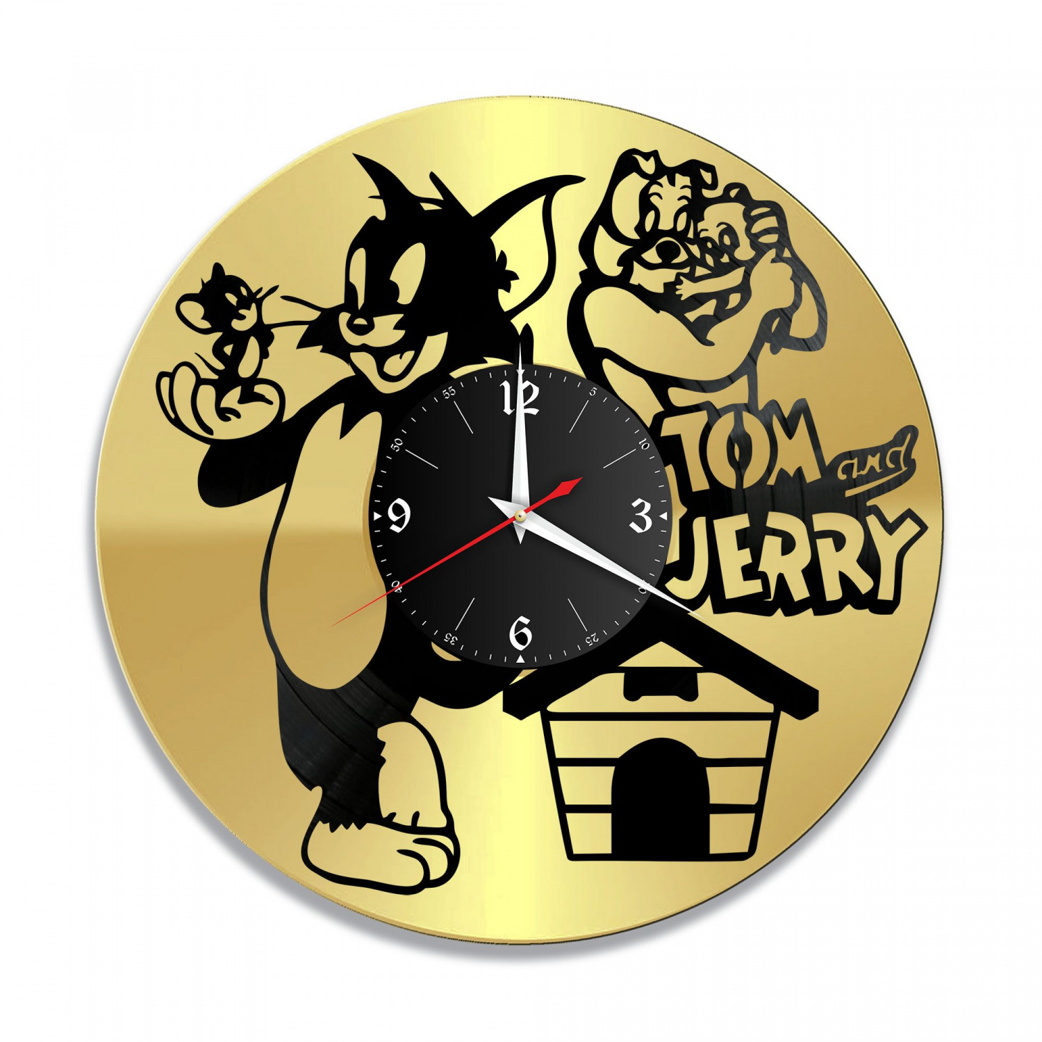Часы настенные "м/ф Том и Джери, золото" из винила, №1 VC-10335-1
