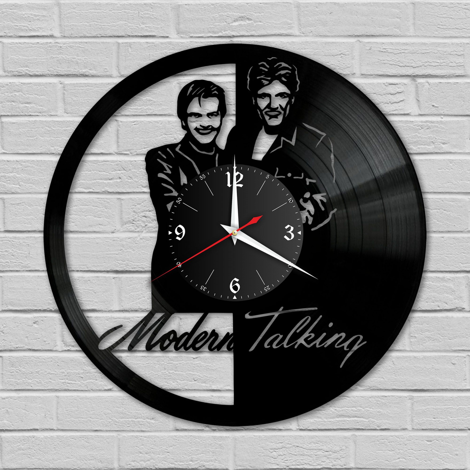 Часы настенные "группа Modern Talking" из винила, №1 VC-10221